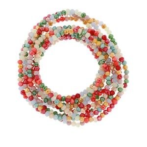 10 Row Multi Color Bead Bracelet